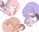 すやすや眠るかわいいデフォルメイラスト作成します グッズや画像のワンポイントに！ イメージ2
