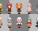 ドット絵でキャラクター等作成します 人物・モンスター・ゲーム武器・アイテムなど何でも描きます！ イメージ1