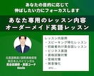 オーダーメイドのレッスンで英会話力を鍛えます インプット→実践練習で効率良く英会話力を伸ばしたい方へ イメージ1