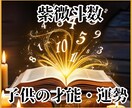 お子さまの秘められた才能と適性★未来の運勢をみます 子供の運勢/本質/才能/癖/長所と短所/子供との相性/適性 イメージ1