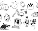 シンプルなモノクロの線だけイラストを描きます プロフィールやワンポイント部分、アイコンに使えます！ イメージ2