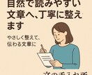 文章を自然で読みやすい形に丁寧に仕上げます 伝わる文章へ。自然さと丁寧さにこだわって仕上げます。 イメージ1