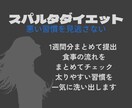 管理栄養士が1週間分のお食事の問題点を指摘ます 悪い習慣を見逃さない　スパルタダイエット イメージ2