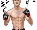 あなたを格闘家にしたイラストを描きます 要望された人物を格闘家、プロレスラー、ムキムキ風に描きます！ イメージ8
