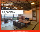 ホテル旅館のターゲット分析をいたします 貴館の顧客像と訴求軸を明確化します イメージ1