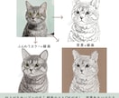 猫ちゃんわんちゃんの似顔絵を線画で描きます 写真をもとにきれいな線やスケッチ風で描きます。犬猫以外も可 イメージ3