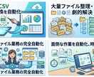 Excel・CSVデータの集計・変換・整理します 手作業のコピペ地獄から解放！データ加工をPythonで自動化 イメージ1