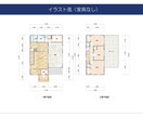 イラスト風のマイソク図面を作ります 柔らかさを感じさせる雰囲気がとてもかわいい イメージ3