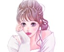 キラキラ・ふんわり可愛い女子イラスト描きます SNS用途などに！自撮り女子風アイコンが欲しい方へ♪ イメージ4