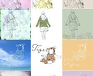 アイコンにもおすすめ！線画イラスト作成いたします シンプルな線画イラストを背景違いで3パターン納品いたします！ イメージ2