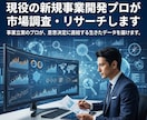 現役の新規事業開発プロが市場調査・リサーチします 事業立案のプロが、意思決定に直結する生きたデータを届けます。 イメージ1