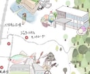 可愛い手描きイラストMAPを作成致します 集客につながる賑わいのある可愛い手描きMAPはいかがですか？ イメージ2
