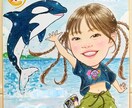 明るく優しい雰囲気の似顔絵を手描きいたします 水彩絵の具や色鉛筆でリアルかつ可愛らしいくお描きします イメージ4