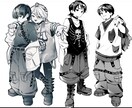 漫画のようなモノクロイラスト制作します 漫画化したような魅力的なモノクロイラストを描きます イメージ6