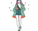 おしゃれなイラスト作成します 立ち絵制作、キャラデザなど少し個性的なテイストで イメージ5