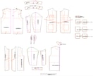 デザイン画や写真から型紙・パターンを作成します 20年のプロ×CAD｜デザイン画から高品質な型紙を作成 イメージ3