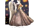 結婚式*多幸感溢れるウェルカムボードをお描きします 結婚式を彩るふんわり柔らかい似顔絵イラスト イメージ3