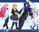 TRPG・ゲーム用立ち絵を制作いたします ケモ耳・羽等人外パーツ/複数人のポーズ合わせも可能です！ イメージ5
