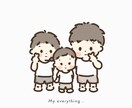 お子様やペット、家族のイラストを描きます 2頭身のゆるいイラストを描きます。 イメージ9
