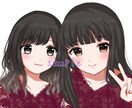 好きなキャラ2人の夢絵描きます SNS用アイコン、ヘッダーなどに イメージ4