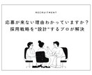 歴14年「採用できない」の相談全般にのります 応募が来ない・採用単価が高い…その原因、言語化できますか？ イメージ1