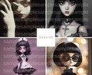 ダーク系闇女子アイコン作成いたします SNSの別アカウントで人気！闇キャラアイコン作成します！ イメージ6