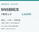 店舗のSNS投稿文を7本作ります 初めてのお客様に伝えたい情報を、読みやすい文章に イメージ1