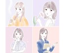 ふんわり水彩タッチ✴︎キレイめ女性イラスト描きます 商用◎ 各種SNS・美容・ファッションのサイトにも！ イメージ3