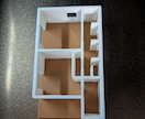 間取り図から住宅模型を3Dプリントします 間取り、動線の確認に。図面からの作成も可能。床はウッド素材。 イメージ4