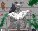 アイコンや全身イラストなどを描きます 全身イラストでは背景を描きます イメージ1