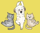 ペットやお好きな動物のゆるかわなイラスト描きます SNSアイコンにおすすめ！キャラクター風の似顔絵でほっこり イメージ3