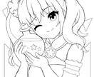 塗りやすさ重視　手描きの塗り絵線画を制作します 自分だけのキャラを塗って楽しみたい方へ イメージ3