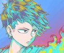 SNS用のバストアップイラストを描きます 『色』をテーマにした少年漫画風アイコン イメージ6