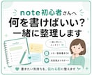 note初心者の「何を書けばいい？」を整理します メモやモヤモヤから、初投稿の形に整えます イメージ1