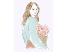 雰囲気あるおしゃれなお姉さん 水彩タッチで描きます 印象的！写真を基にふんわりみずみずしく、上品&親しみを✨ イメージ4