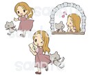 可愛いミニキャラ似顔絵描きます 可愛いポーズの似顔絵　アイコン、名刺、SNS投稿などに♪ イメージ3