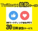 SNSマーケティング会社の本格的な30日拡散します 本物志向のインプ重視Twitter拡散サービス イメージ1