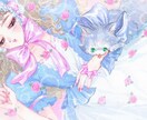 少女漫画風イラストを制作いたします 少女漫画風、レトロかわいい、乙女ちっく、キラキラ イメージ5