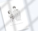 新商品◎シンプルお洒落なデッサン似顔絵描きます ワンランク上のお洒落なギフトに◎白黒でも温かみのある描き込み イメージ1