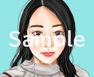 似顔絵風　ブログ・SNS等のアイコン作成します イラストの良さを残しつつ、少しリアルなイラストに仕上げます！ イメージ4