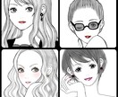 早めの仕上がり☆モノクロ！モダン美人画描きます ～落ち着いた大人かわいいイラスト描かせていただきます～ イメージ4