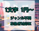 文字単価１円！どんな記事でも書きます どんなジャンルもOK！｜全日対応・お急ぎお申し付けください イメージ1