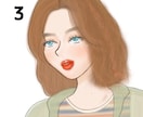 アイコンにオススメな似顔絵を描きます ①〜⑧までの絵柄から自由に選べる！ イメージ4