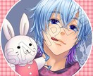イケメン青年や美少年でSNS用のアイコンを描きます SNS等に使える美形男子のオリジナルアイコンです♪ イメージ1