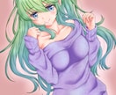 SNSアイコン用の女の子のイラスト作成いたします 希望のイメージで、アイコン用のイラストを作成します！ イメージ1