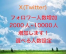 Xのフォロワーを2000人増やします 安価で即日対応。複数購入で割引率高め！！ イメージ1