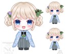 商用利用◎！うるうる可愛い！ミニキャラ作成します 細かい衣装やお目目のこだわりはしっかり残したミニキャラです！ イメージ5