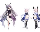 女の子の可愛い立ち絵、一枚絵イラストを制作します 最短１週間で納品いたします！(条件あり) イメージ3