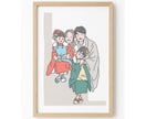 シンプルでおしゃれな似顔絵イラストをお描きします インテリアに馴染むイラストを高画質データでお届けします イメージ5
