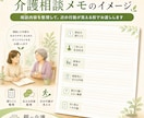 介護福祉士が親の介護相談メモを作ります 地域包括・市役所・ケアマネに相談する前の整理サポート イメージ2